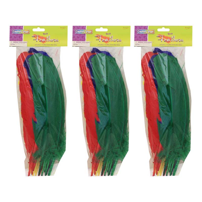 (3 PK) QUILL FEATHERS BONUS 24 PER