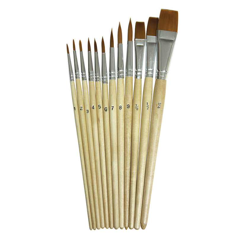 WATERCOLOR BRUSHES 12PK ASSORTED