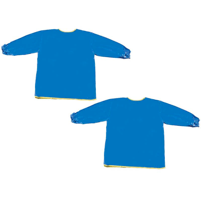 (2 EA) LONG SLEEVE ART SMOCK BLUE