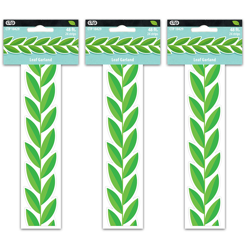 (3 PK) LEAF GARLAND BORDER