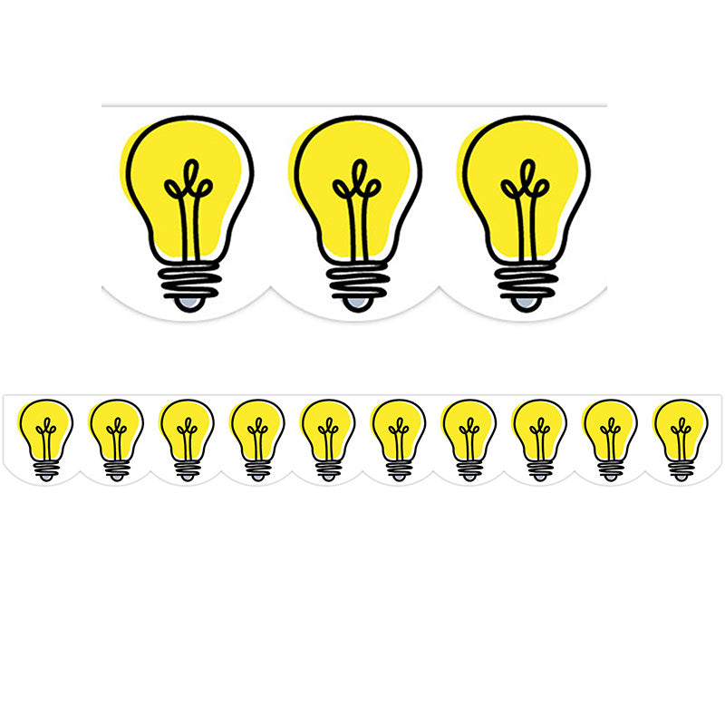DOODLE LIGHTBULBS BORDER