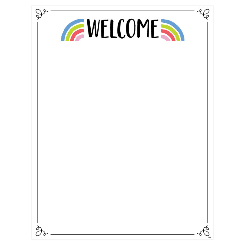 RAINBOW DOODLES WELCOME CHART