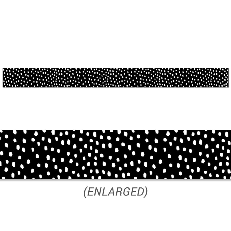 MESSY DOTS ON BLACK BORDER