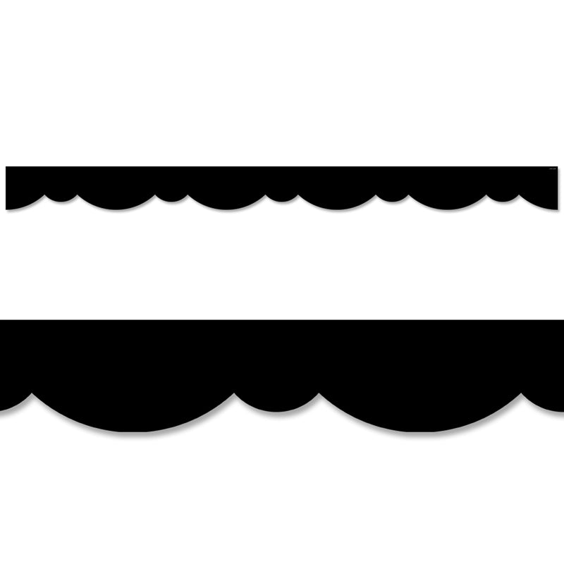 BLACK STYLISH SCALLOPS BORDER
