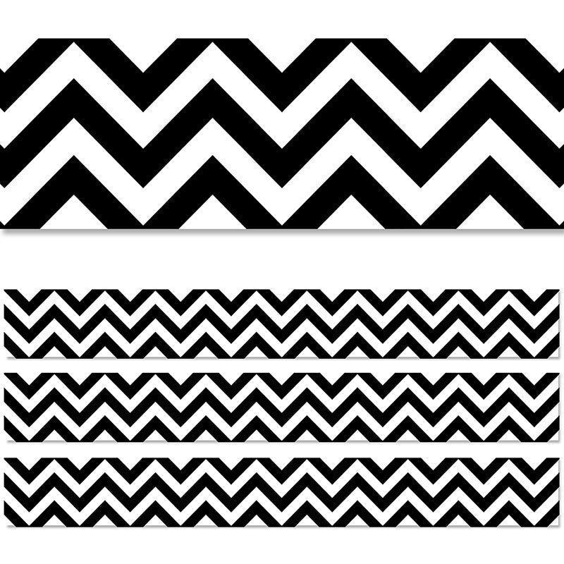(3 PK) BLACK CHEVRON BORDER