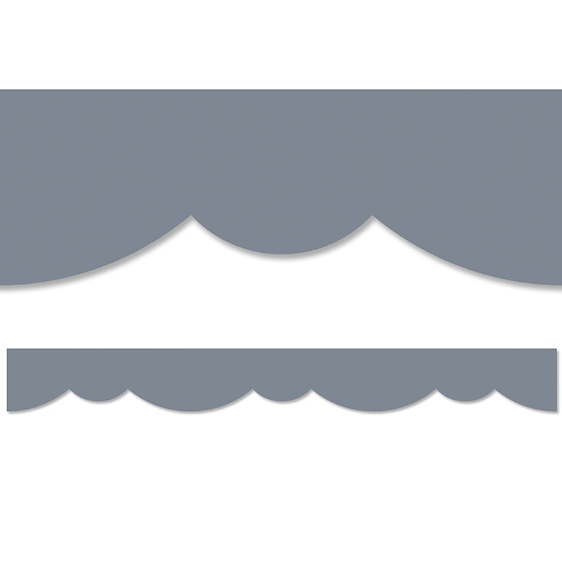 CHARCOAL STYLISH SCALLOPS BORDER