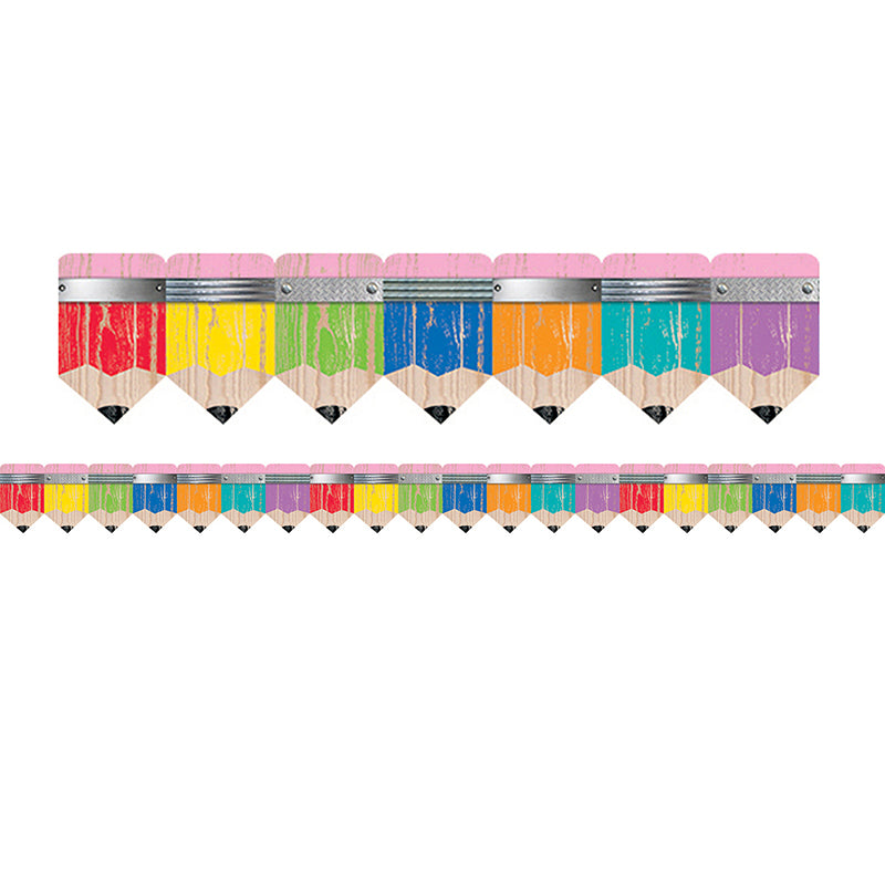 RUSTIC PENCILS BORDER UPCYCLE STYLE