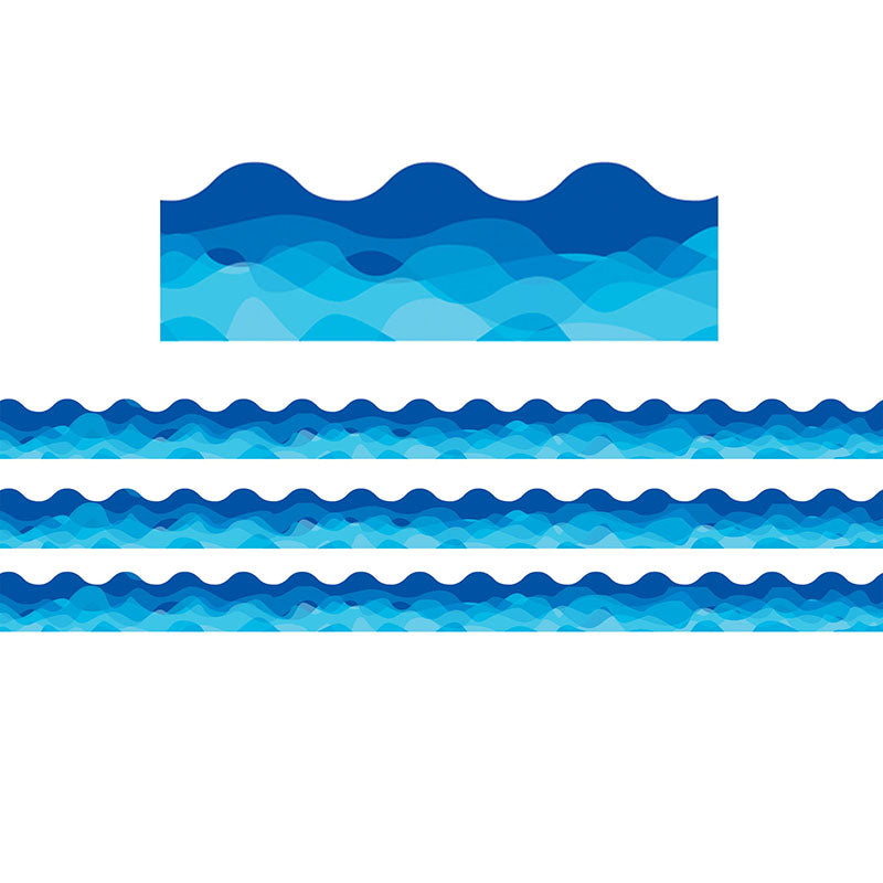 (3 PK) WAVES OF BLUE WAVY EZ BORDER
