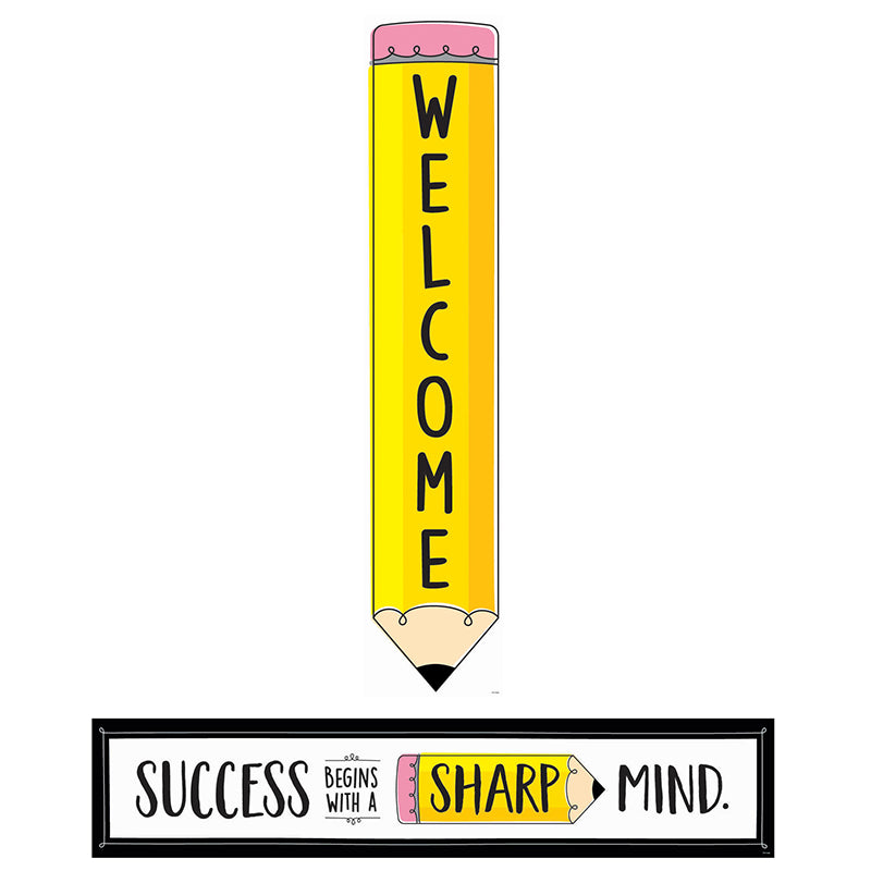 DOODLE PENCIL DOUBLE-SIDED BANNER