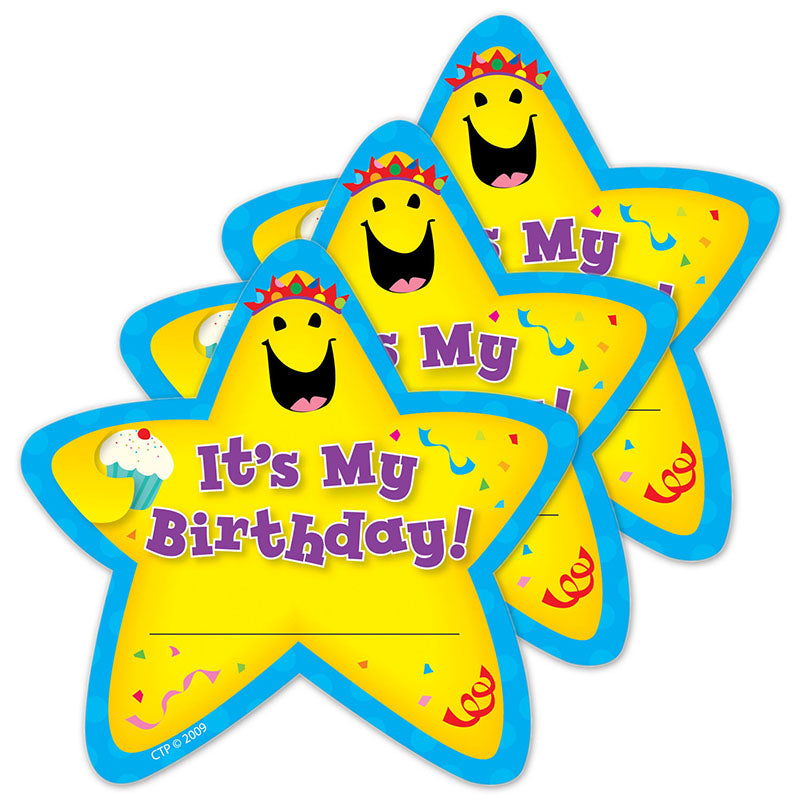 (3 PK) STAR BADGES MY BIRTHDY 36/PK