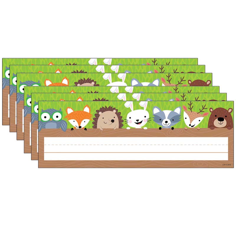 (6 PK) NAME PLATES WOODLAND FRIENDS