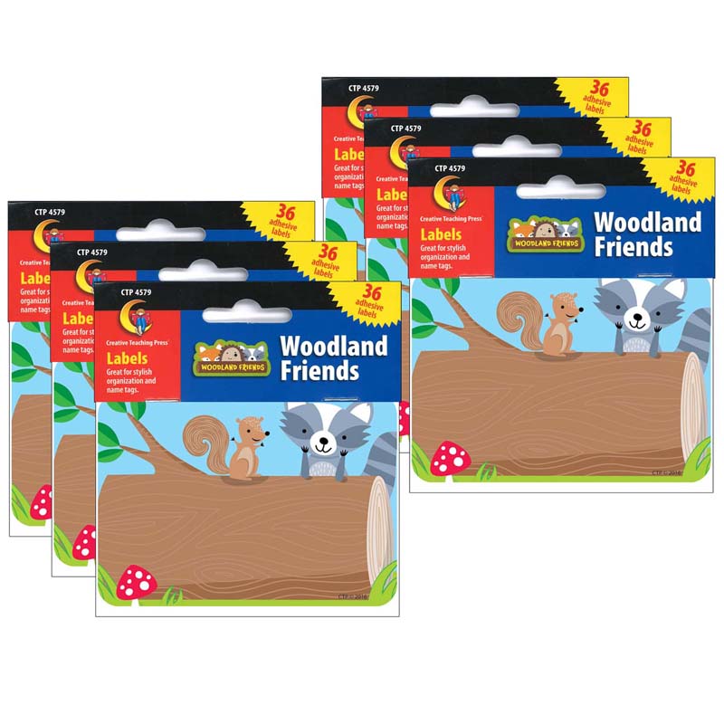 (6 PK) WOODLAND FRIENDS LABELS