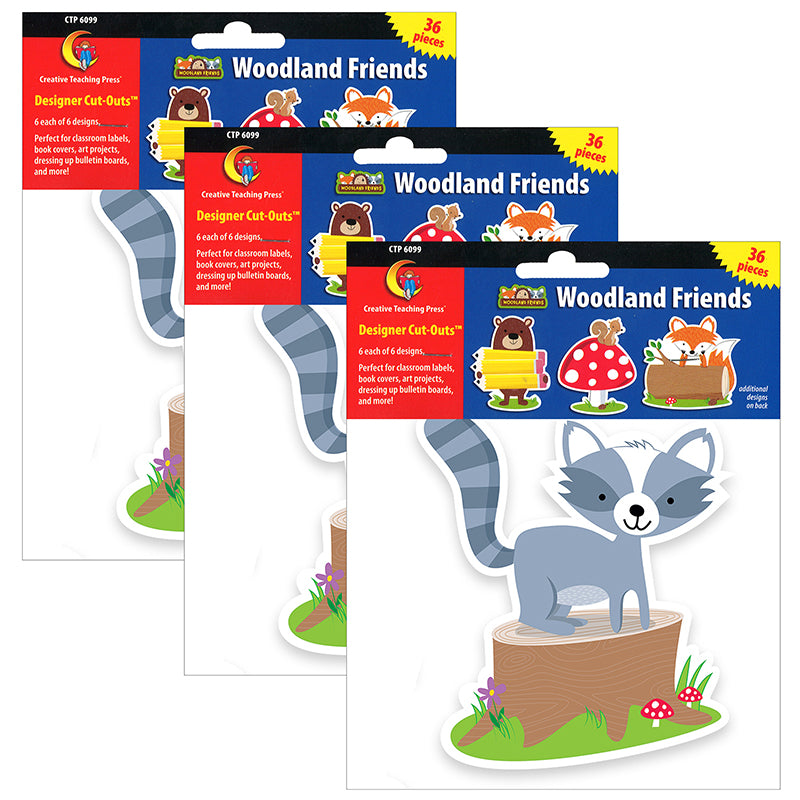(3 PK) 6IN WOODLAND FRIEND DESIGNR