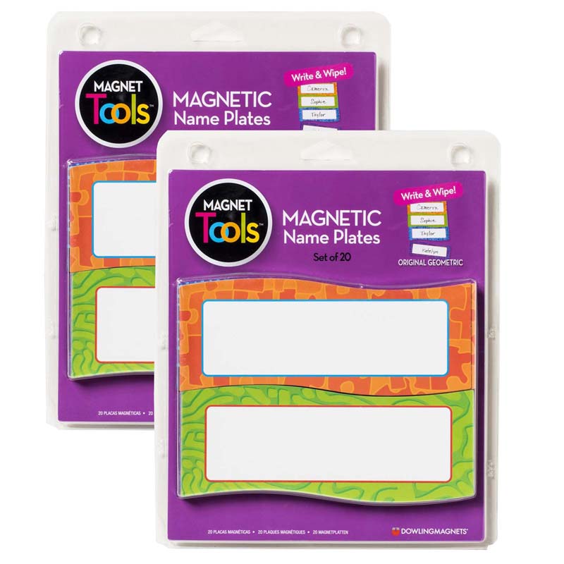 (2 PK) MAGNETIC NAME PLATES 20 PER