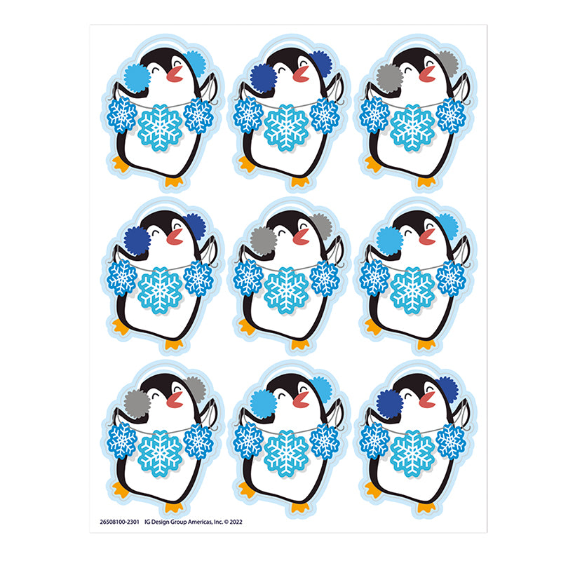 (12 PK) WINTER PENGUIN STICKR GIANT