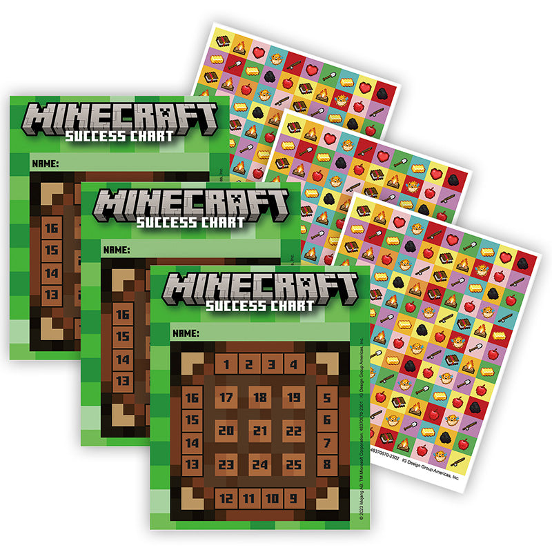 (3 EA) MINECRAFT REWARD CHART