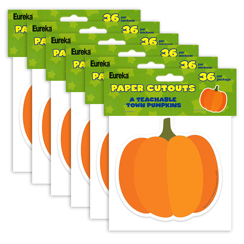 (6 PK) PUMPKINS PAPER CUT-OUTS