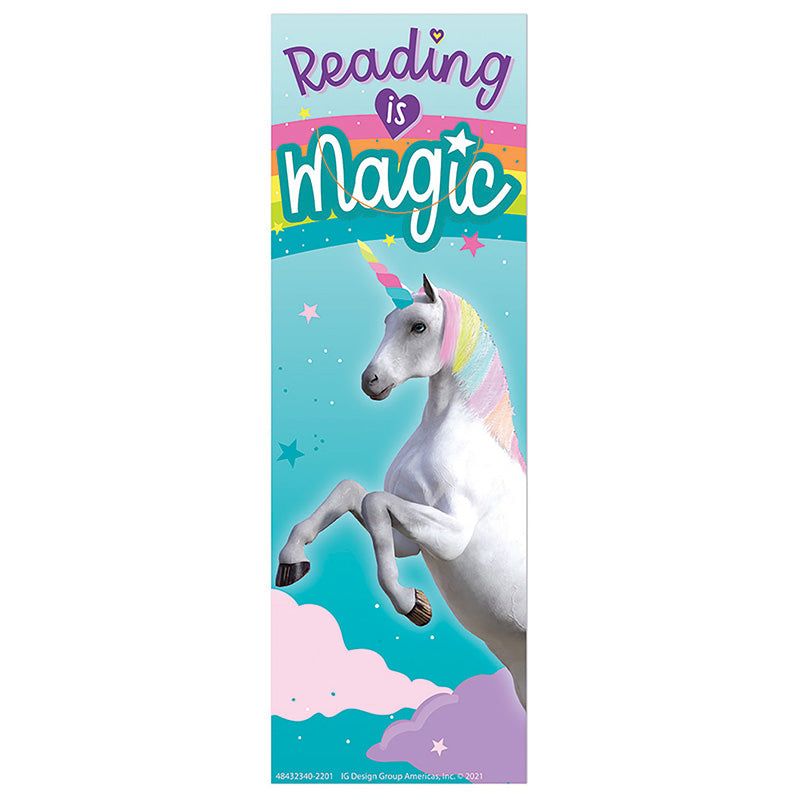 UNICORN READING IS MAGIC BOOKMARK
