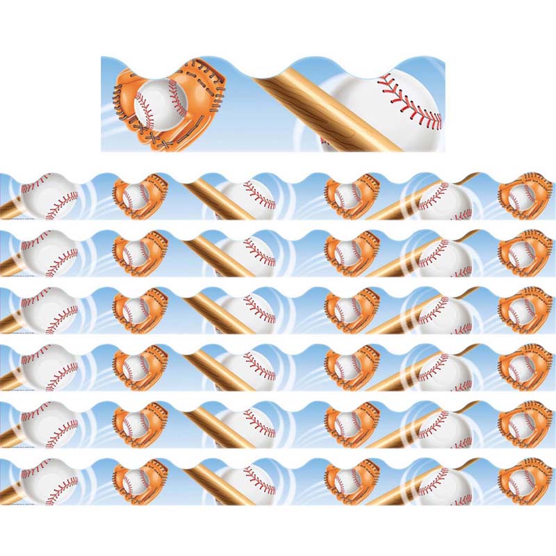 (6 PK) BASEBALL DECO TRIM