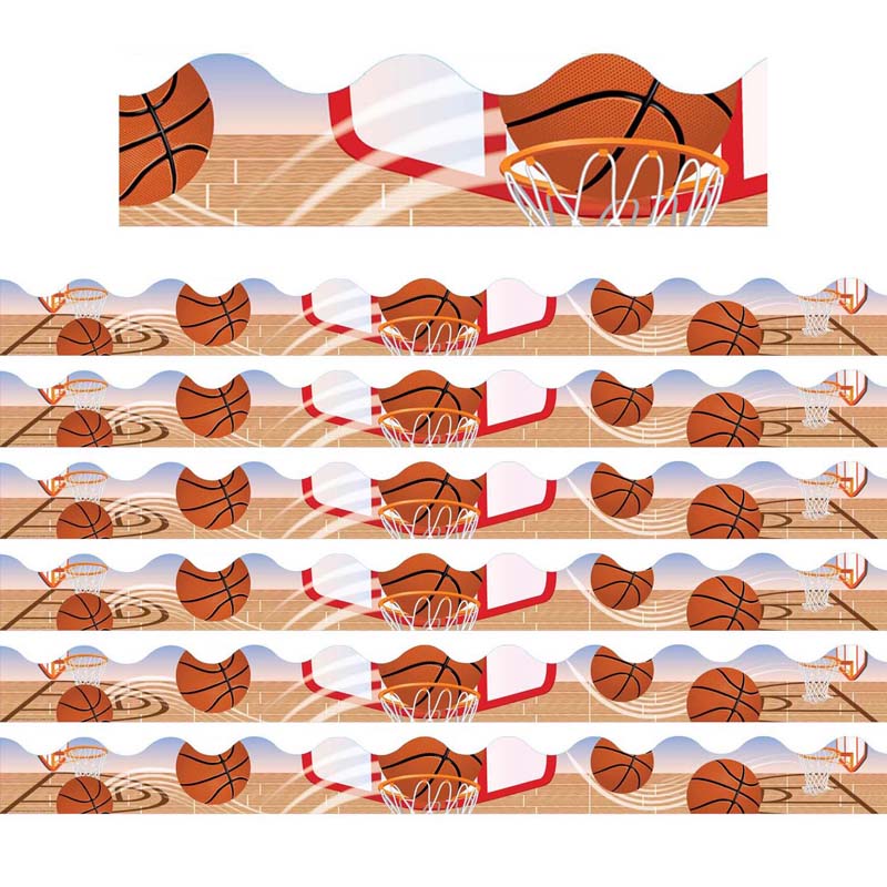 (6 PK) BASKETBALL DECO TRIM