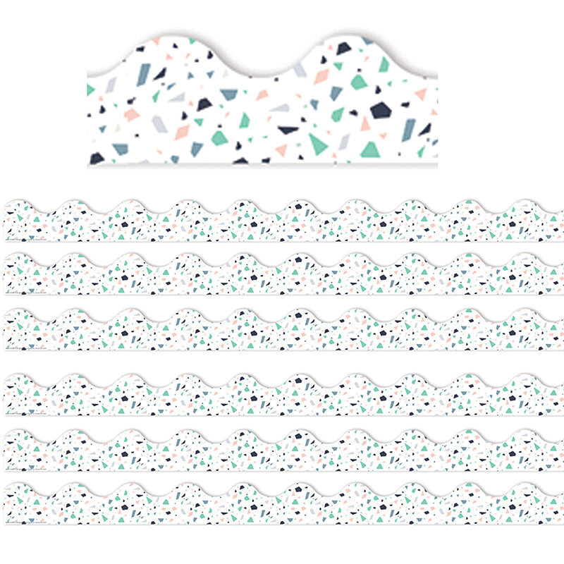(6 PK) WHITE TERRAZZO DECO TRIM