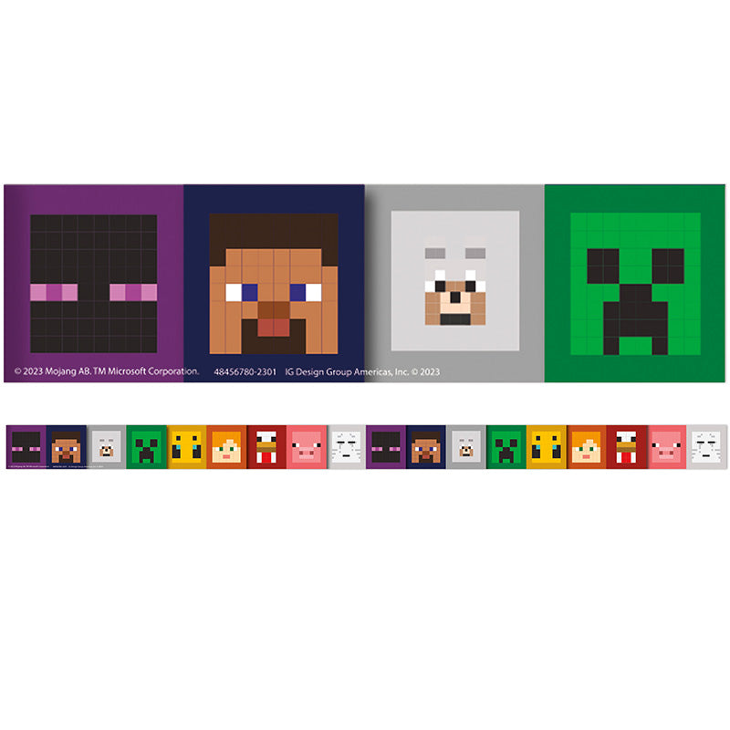 MINECRAFT CHARACTR LINEUP DECO TRIM