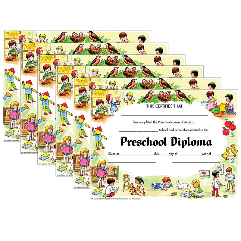 (6 PK) DIPLOMAS PRESCHOOL 30 PER PK