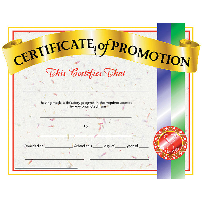 CERTIFICATES OF PROMOTION 30/PK