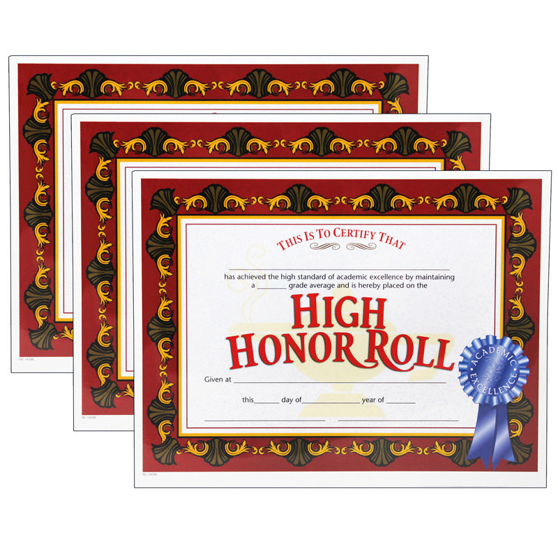 (3 PK) HIGH HONOR ROLL AWARD