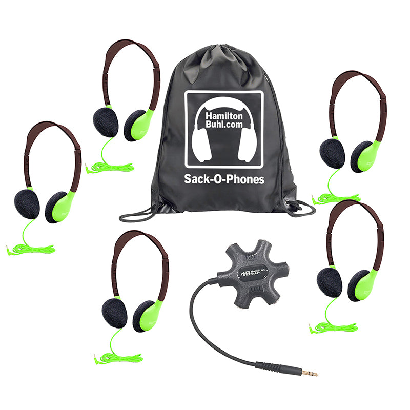 GALAXY HEADPHONES GRN 5/PK W/ACCESS