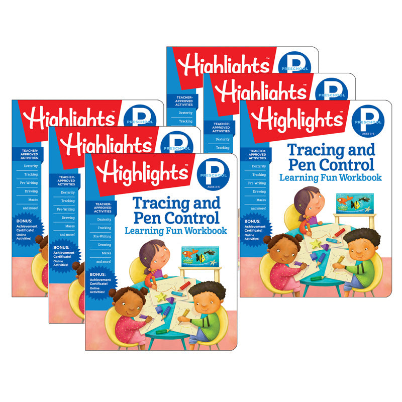 (6 EA) PRESCHOOL TRACING AND PEN