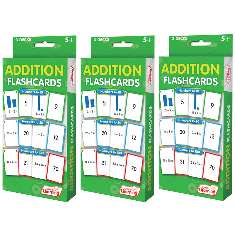 (3 PK) ADDITION FLASH CARDS