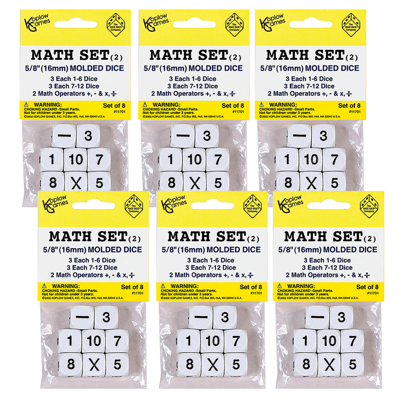(6 ST) WHOLE NUMBER DICE