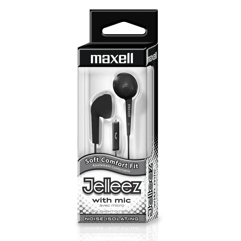 JELLEEZ SOFT EARBUDS W/ MIC BLACK