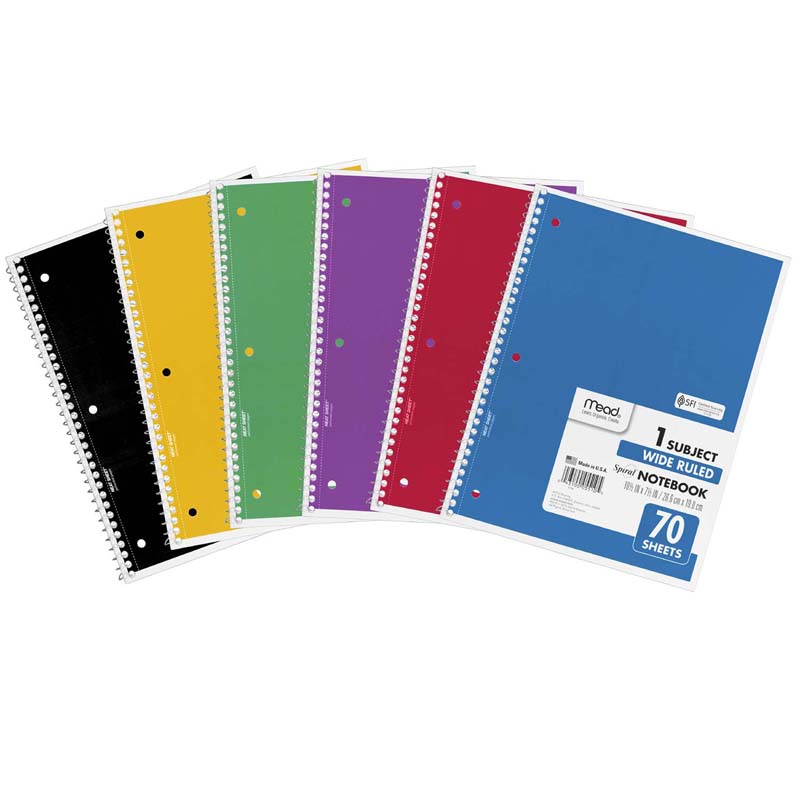 (6 EA) NOTEBOOK SPIRAL SINGLE