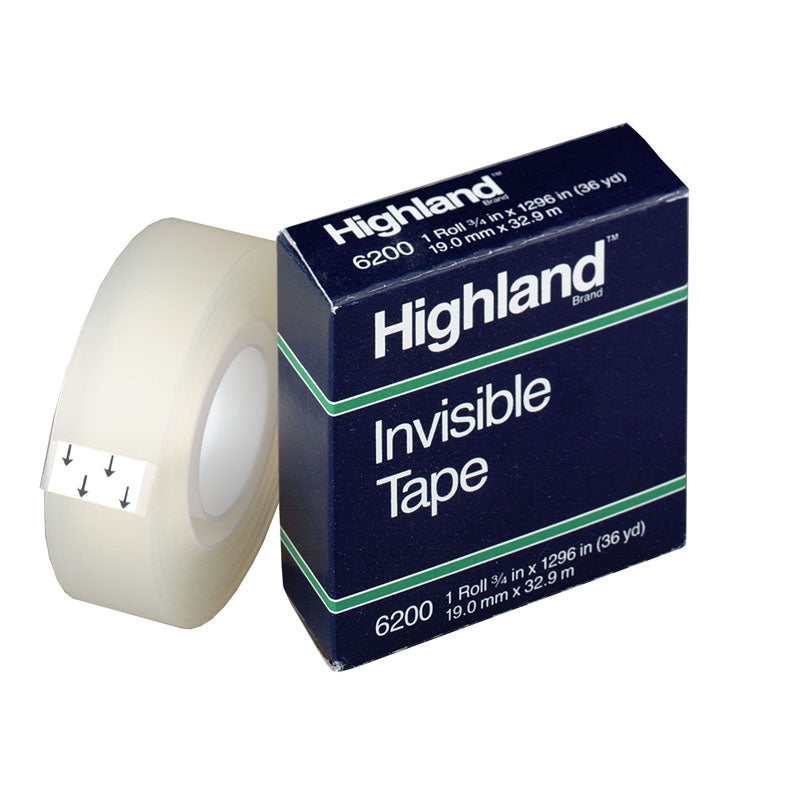 TAPE HIGHLAND INVISIBLE 3/4 X1296