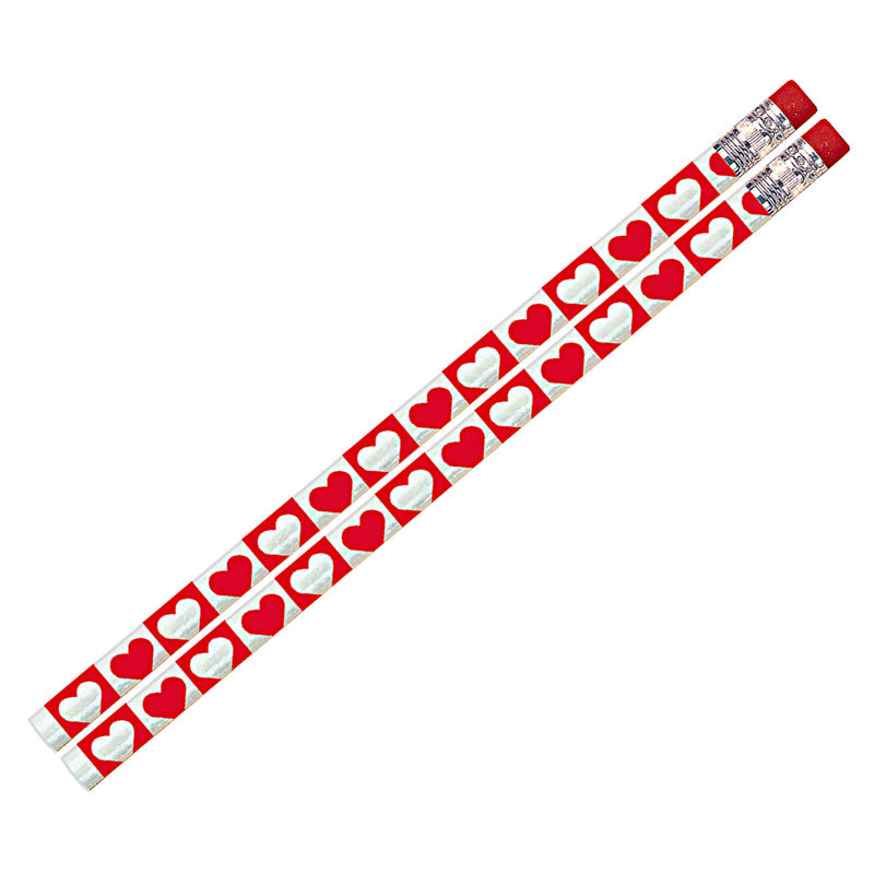 (12 DZ) HEARTS O GLITTER PENCILS