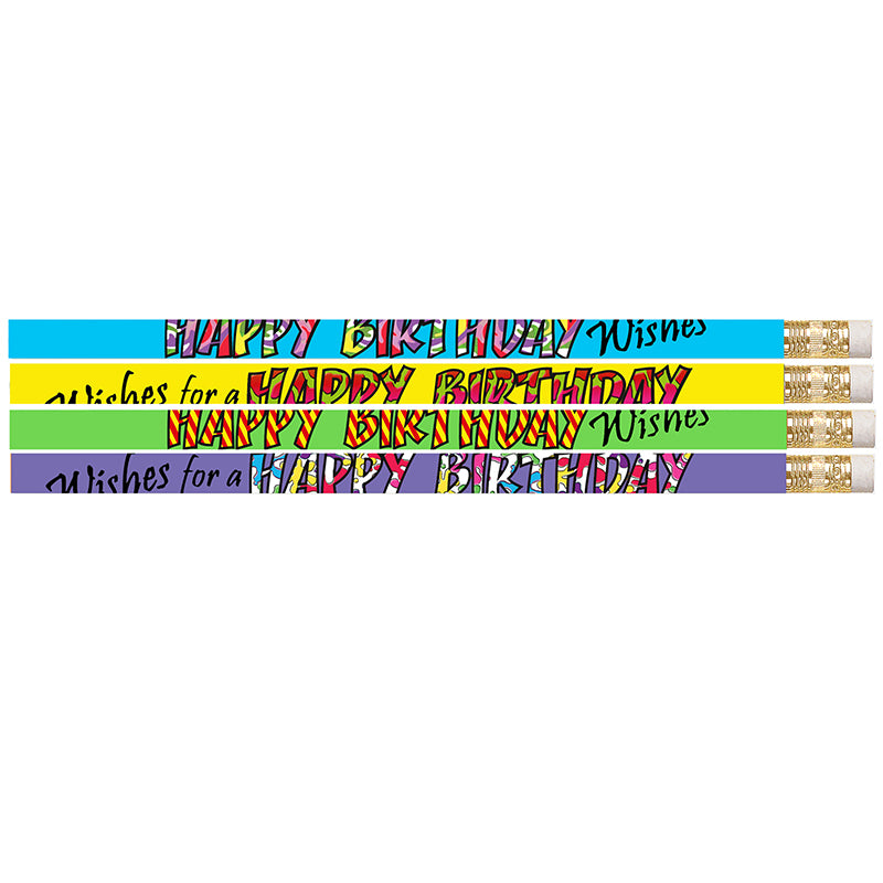 144 PK HAPPY BIRTHDAY WISHES PENCIL