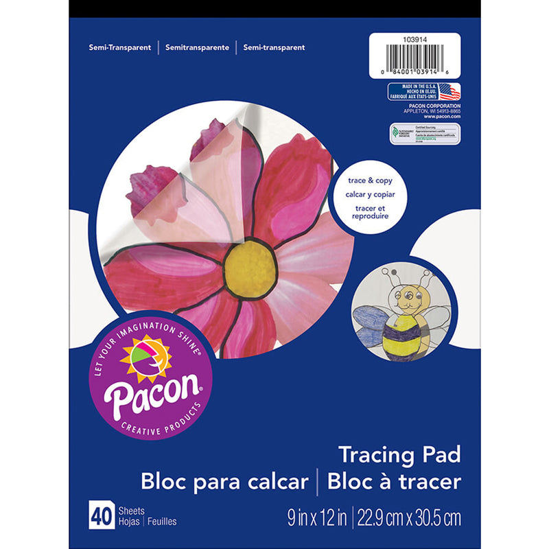 TRACING PAPER PAD 40 SHEETS 9X12