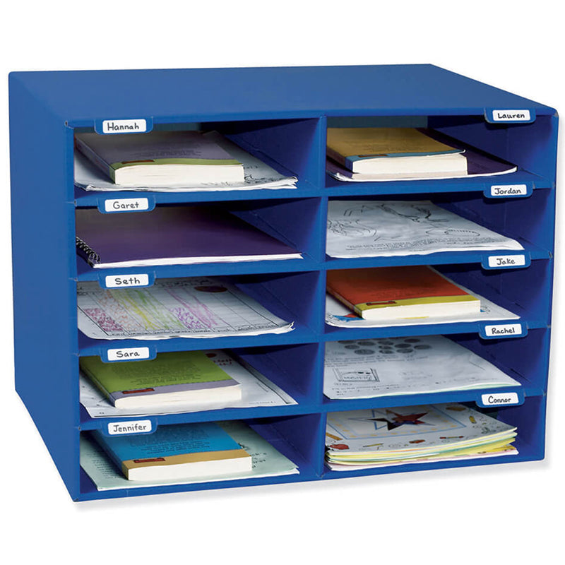 MAIL BOX - 10 MAIL SLOTS BLUE