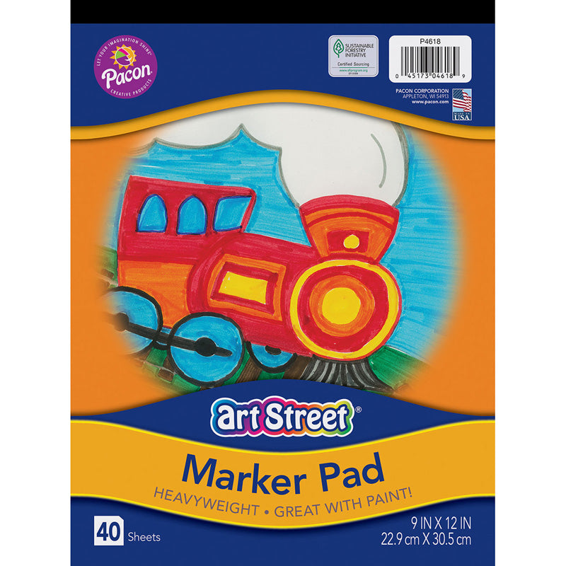 MARKER PAD WHITE 40 SHEETS 9X12