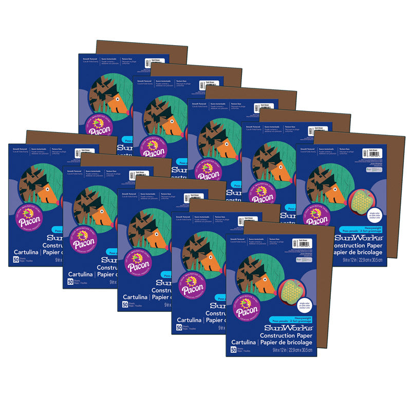 (10 PK) CONSTRUCTION PAPER DARK
