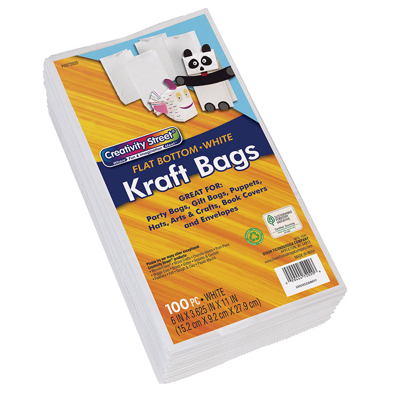 WHITE KRAFT BAG 100 PACK