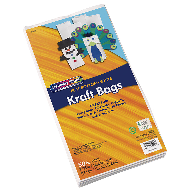 WHITE KRAFT BAG 50 PACK