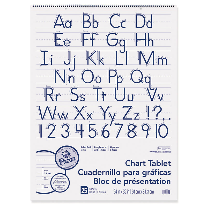 CHART TABLET 24X32 1-1/2 IN RULED