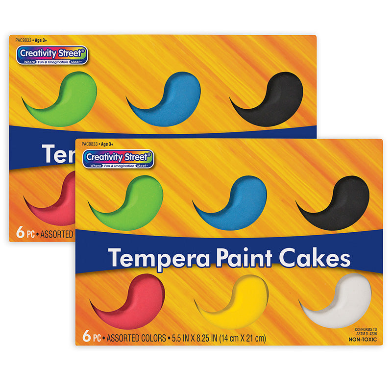 (2 PK) TEMPERA CAKES 6 ASSORTED
