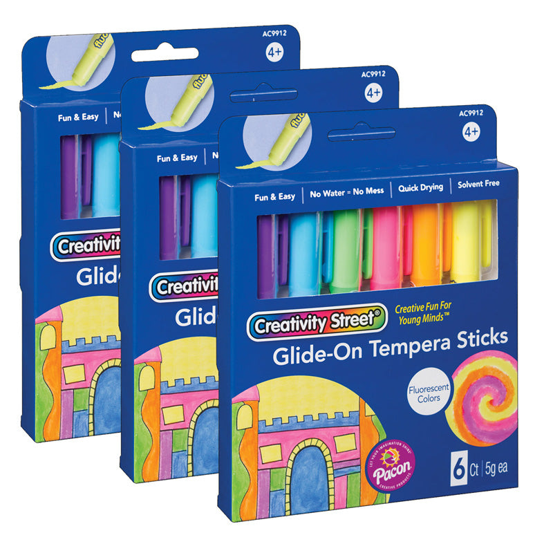 (3 PK) TEMPERA PAINT STICKS 6