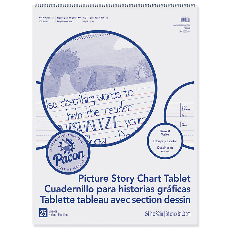 CHART TABLET 24X32 1.5IN RULED