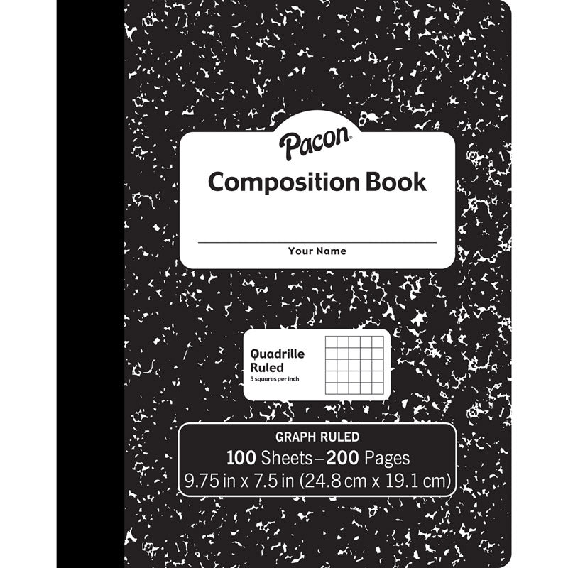 COMPOSITION BOOK BLACK MARBLE