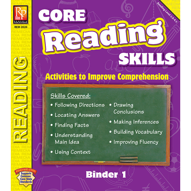 CORE READING SKILLS PROGRAM BINDER